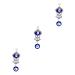 ABOOFAN 3pcs Blue Pendant Keychain Accessories Blue Eye Amulet Ornament Hanging Pendant Charm Devil Eye Rear