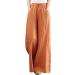 Kaniem Summer High Waist Cotton Linen Wide Leg Pants 2023 | Casual Flowy Elastic Waist Palazzo Pants | Loose Fit Orange - X-Large - Buy Online on SooperMarket.com