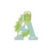 Sevi 83001 Tier wooden letter A - Alligator door letters for children's room ABC learning toys made of wood educational toys for children from 3 years letters sorted pink / yellow / blue