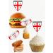 Georgia Flag Rugby Ball Food & Cupcake Picks Toppers Party Decorations (14 Pack) - Buy Online on SooperMarket.com