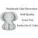 Personalised Elephant Cake Topper - Edible Fondant Safari Jungle Cupcake Decorations with an Edible Glue - Kids Birthday Supplies - Buy Online on SooperMarket.com