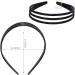 6 Pieces black headband women with teeth skinny plastic headbands thin hairbands with teeth comb for women men girls - Buy Online on SooperMarket.com