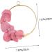 Gadpiparty Iron Craft Wrought Iron Gate Hanging Wreath Rose Pendant Artificial Flower Wall Nordic Decor Wall Hanging Rosy 20x20cm - Buy Online on SooperMarket.com