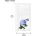 Blue Hydrangea Butterfly Hand Towels - 16x30 Spring Summer Watercolor Floral Towel for Bathroom, Kitchen, Gym, and Spa - Buy Online on SooperMarket.com