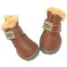 WINSOON Dog Australia Boots Size 5 Light Brown - 4-pcs Set Winter Pet Antiskid Shoes for Skidproof Paw Protection - Buy Online on SooperMarket.com