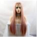 BGHJUE Pink Straight Synthetic Lace Front Wig for Black Women - Soft Heat Resistant African Hair - Buy Online on SooperMarket.com