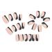 24 Pcs Short Coffin Press On Nails - Black Graffiti Acrylic Fake Nails with Glue for Women & Girls - Buy Online on SooperMarket.com