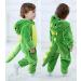 Alltops Baby Toddler Cartoon Dinosaur Jumpsuit Romper | Flannel Animal Pajamas Onesie | Green Dinosaur 18-24 Months - Buy Online on SooperMarket.com