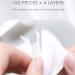 SHINO Multi-Purpose Cotton Pads - 100% Cotton Biodegradable Makeup Remover for Sensitive Skin - 4-Layer Chemical-Free Face Pads - International Shipping Available - Buy Online on SooperMarket.com