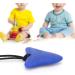 Food Grade Silicone Chew Necklace for Boys and Girls - Cute Teething Pendant Toy (Blue) - Buy Online on SooperMarket.com