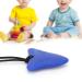 Shop Cute Silicone Baby Chicken Bite Ring - Food-Safe Teething Toy in Blue | International Shipping Available - Buy Online on SooperMarket.com