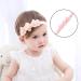 Leeq Baby Girls Bangs - 4Pcs Pearl Flowers Headband for Newborn & Toddlers | Cute Elastic Hair Accessories Gift for Photography (Pink/White) - Buy Online on SooperMarket.com