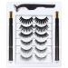 Prakti Magnetic Eyeliner and Eyelashes Kit 3D Magnetic Eyelashes Kit with 6 Pairs Reusable Eyelashes Tweezers and Eyeliner 02