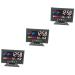 Healeved 3 Pcs Digital Clocks Creative Clock Multifunctional Clock Stylish Clock Time Display Clock Led Digital Display Size 1x3pcs