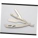 WOONEKY 2pcs Barber Shaving Tools Set - Stainless Steel Straight Razor & Mustache Scissors | Old Fashioned Yangjiang Manual Shaver - Buy Online on SooperMarket.com