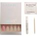 LADYING 24 Pcs Almond Fake Nails Short Peach Pink with White Flower Designs - French False Nails Set for Women - Buy Online on SooperMarket.com