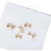 5Pcs Metal Nail Art Studs 3D Nail Art Metal Nail Art Jewelry Decorations Pearls Bows Nail Decoration Accessories Nail Rivets Gems Coffee color - Buy Online on SooperMarket.com
