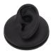 Kadimendium Simulation Ear Display Model Multi Functional Soft Teaching Tool Artificial Left Ear Model Professional Structure Black with Round Base for Wearing - Buy Online on SooperMarket.com