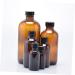 Cabilock Sealing Glass Bottle 4pcs Sealing Honey Pot Glass Water Bottle Glass Container Kit Glass Bottle With Cover Plastic Cap - Buy Online on SooperMarket.com