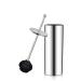 Chrome Toilet Plunger with Holder Bathroom Metal Canister Holder Drip Cup, Heavy Duty, Deep Cleaning Silver