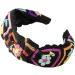 JSGHGDF Floral Knitted Headband for Women Stretch Turban Floral Crocheted Granny-square Ethnic Tie Head Wrap Headband Sun flower headband - Buy Online on SooperMarket.com