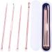 pimple extractor 4PCS/SET Blackhead Removal Tool Pimple Cleansing Tool Kit Stainless Steel Acne Pimple Extractor Acne Remover Tool With Box(Rose Gold) - Buy Online on SooperMarket.com
