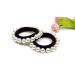 Suoirblss 5 PCS Beauty Hair Elastics with Elegant and Beautiful Imitation Pearls Hair Ties Hair Bands Bulk Ponytail Hair Knots Elastics Holders Hair Elastic Bracelet (B)