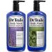 Dr Teal's Body Wash Combo Pack (48 fl oz Total), Soothe & Sleep with Lavender, and Relax & Relief with Eucalyptus & Spearmint