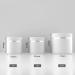 Zeoabsy 4-Pack 30ml Matte White Double-Walled Plastic Cream Canisters | Screw Cap with Silver Edge | Ideal for Gels Creams Ointments & Snacks - International Shipping Available - Buy Online on SooperMarket.com
