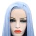 SHIYID Sky Blue Long Synthetic Lace Front Wig - Heat Resistant Silky Straight Fiber Hair for Women | Best Quality International Shipping - Buy Online on SooperMarket.com