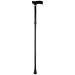PCP Mobility & Homecare Adjustable Travel Folding Cane Fritz Handle black with Mahogany Handle 3/4-Inch Tip Size