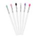 BELLIFFY 6pcs Eye Shadow Brush Makeup Eyeshadow Big Sequined Eyeshadow Brush Transparent Plastic Handle