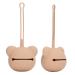 Silicone pacifier chain easy to clean modern silicone-pacifier storage case soft dust poet protection considers clean for dental adhesive (coffee color)