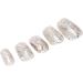 jayzee Natural False Nails Artificial Tip Manicure Phototherapy Nails Water Ripple Tablets Silver Gradient Color Nail Patch for Nail Art Salons and Home - Buy Online on SooperMarket.com