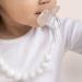 Premium Silicone Pacifier Clip - Safe Holder for Baby and Toddlers - Neutral White - Center Coast Collections - Buy Online on SooperMarket.com