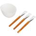 TYTOGE Facemask Mixing Tool Set Multifunctional Reusable Silicone Face Mask Bowl Wooden Brush Set for Oils Moisturizers - Buy Online on SooperMarket.com