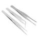 EPASHA Tweezers 3 in 1 Stainless Steel Tweezers with Straight/Flat/Angle Head Tweezers Precision Tweezers Set