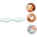 Warmhm Round Serving Tray & 4 Glass Bowls - Oil Replacement Heating Plate & Wax Melting Inserts - Transparent 12x12cm x 2pcs - Ideal for Serving & Storage - Buy Online on SooperMarket.com