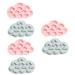 6 Pcs Silicone Mold Silicone Ice Mold Cake Mold Chocolate Mold Cookie Mold Baking Mold Biscuit Kitchen Supplies Silica Gel 22.6X14.5X1.5CMx3pcs Assorted Colorx3pcs