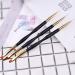 FULINJOY 3 Pcs Dual End Nail Drawing Pen Set - Nail Art Brush for Acrylic, Round & Flat Painting, Liner Tools - Buy Online on SooperMarket.com