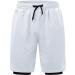 Ronony Men's 2-in-1 Sports Shorts | Quick-Drying Summer Running & Gym Shorts - White - Buy Online on SooperMarket.com