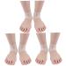 minkissy 3 Pairs Heel Soreness Relief Cushion Sleeves Shoe Inserts Silica Protective Sleeve Pedicure Heel Crack Men and Women White Soft