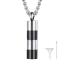 U7 women creamation urn necklace for ash cycle of life/Celtic knot/dog feet/wings/crucifix/cylinder urn chain stainless steel pendant chain fire burial jewelry for men cylinder not adaptable