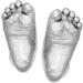 Anika-Baby BabyRice 6x5inch Baby Casting Kit in Brushed Pewter 3D Frame (Metallic Silver) - Buy Online on SooperMarket.com