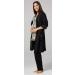 HAPPY MAMA Women's Maternity Nursing 3pcs Nightwear Set - Beige Flowers & Black - Buy Online on SooperMarket.com