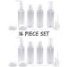 Netagon 9 Piece Travel Bottle Set Leak Proof Clear Toiletries Containers with Clear Airport Bag Case Perfect for Travel Holidays Swimming Camping Trips (2 Packs -18 PCE) 2 Packs (16 Pce) - Buy Online on SooperMarket.com