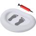 Pool Foot Bath | Portable Pool Foot Wash Basin Tub White Inflatable Pool Basin Tub with Pump Portable Swimming Pool Footbath for Pool and Beach - Buy Online on SooperMarket.com