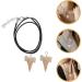 Toddmomy Wire Wrapped Fossilized Shark Teeth Necklace Shark Tooth Pendant Decoration Shark Teeth Charms Tooth Ornament - Buy Online on SooperMarket.com