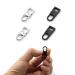 Zipper Pull Tab Replacement Metal Zipper Handle Mend Fixer for Suitcases Luggage Jacket Backpacks Coat Boots Sliver and BlackB