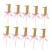 Gadpiparty 10 Pcs First Birthday Wedding Fondant Topper Baby Shower 1st Birthday 1 Year One Year Old Birthday Cake Picks Stick Glitter Cupcake Picks Cakes Cake Topper Insert Card Number